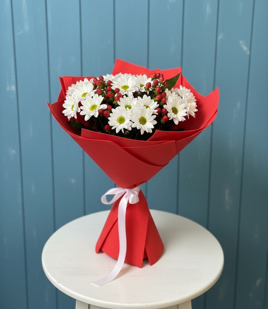 Букет цветов из: Хризантемы в Белогорске Республики Крым