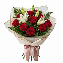 Букет цветов из:  Лилии и Розы в Белогорске Республики Крым