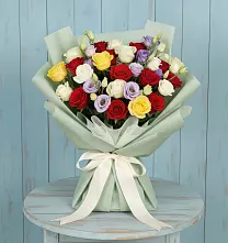 Букет цветов из:  Розы #REPLACE_PRED# Белогорске Республики Крым