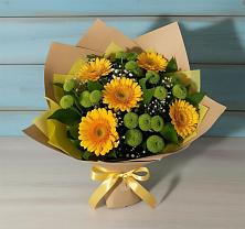 Букет цветов из:  Герберы и Хризантемы в Белогорске Республики Крым