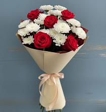 Букет цветов из:  Розы и Хризантемы в Белогорске Республики Крым