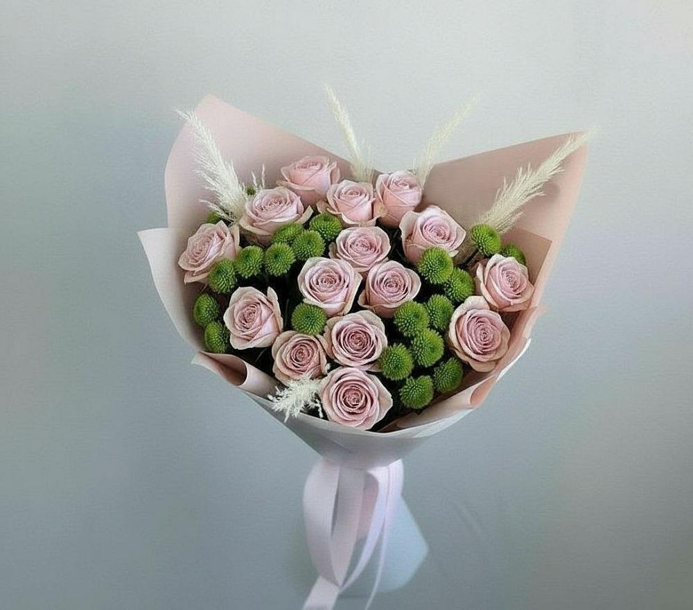 Букет цветов из: Розы и Хризантемы в Белогорске Республики Крым