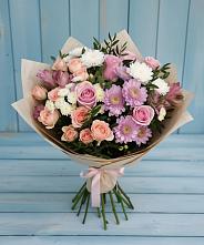 Букет цветов из:  Хризантемы, Розы и Альстромерии #REPLACE_PRED# Белогорске Республики Крым