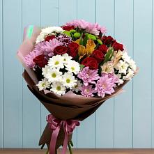 Букет цветов из:  Розы, Хризантемы и Альстромерии в Белогорске Республики Крым