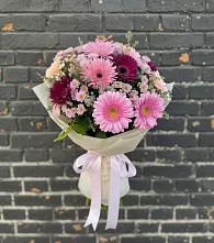 Букет цветов из:  Герберы и Хризантемы в Белогорске Республики Крым