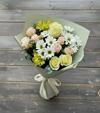 Букет цветов из:  Альстромерии, Розы и Хризантемы в Белогорске Республики Крым