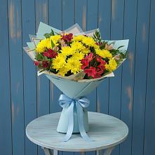 Букет цветов из:  Альстромерии и Хризантемы в Белогорске Республики Крым