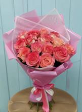 Букет 15 Розовых роз Равель в Белогорске Республики Крым