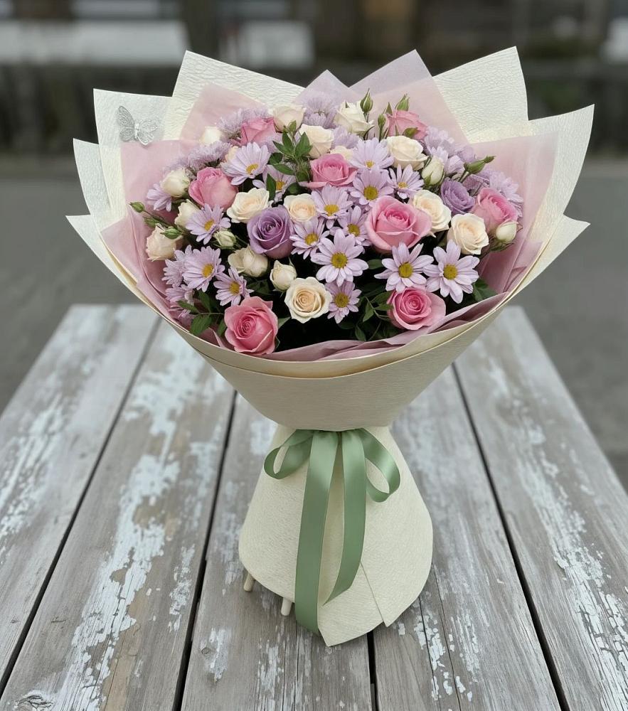 Букет цветов из: Розы и Хризантемы в Белогорске Республики Крым